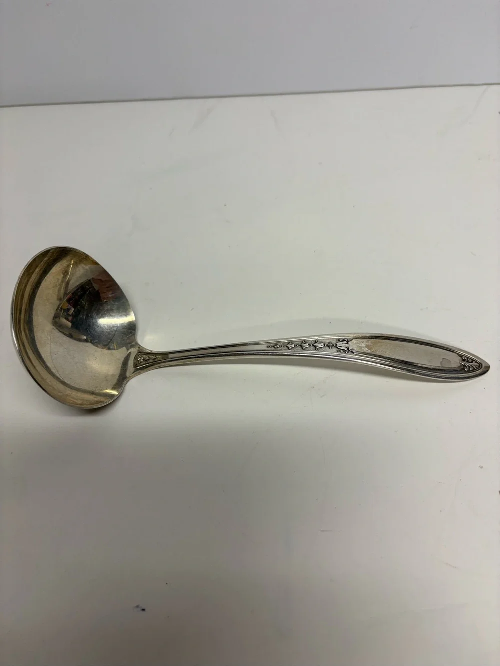 Vintage Roger’s Silverplate Gravy Ladle Floral Scroll